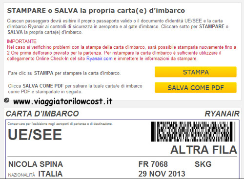 Check In Online Ryanair Come Farlo Ed Informazioni Utili Viaggiatori Low Cost