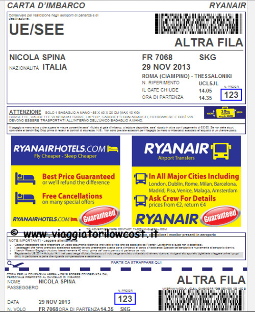 Check In Online Ryanair Come Farlo Ed Informazioni Utili Viaggiatori Low Cost