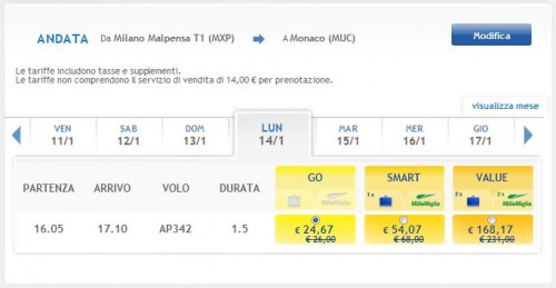 Weekend low cost Voli Airone