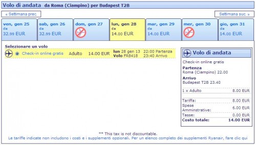 Voli low cost Roma Budapest