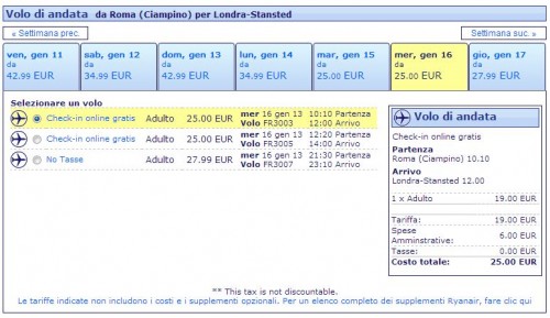 Voli low cost Roma Londra