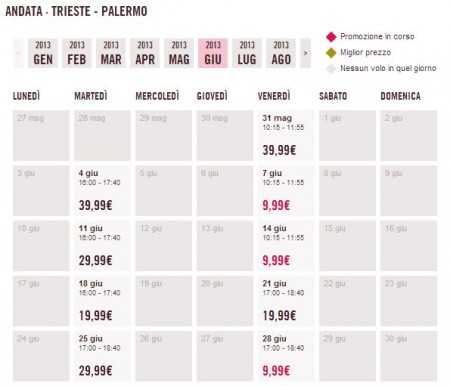 Voli a 9,99 euro low cost