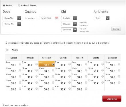 Roma Torino low cost