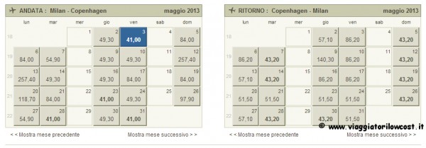 voli low cost Copenaghen