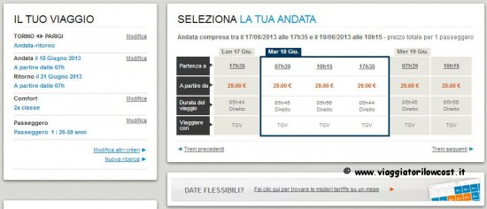 Offerta treni low cost