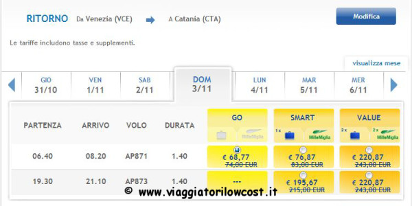 voli low cost per Venezia