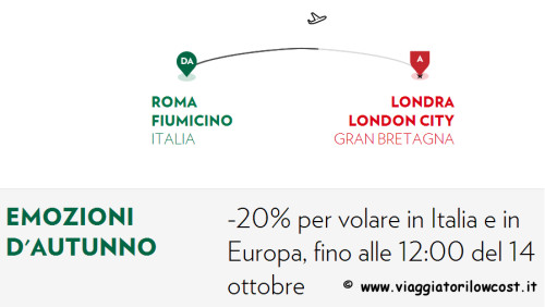 codice sconto Alitalia e Airone