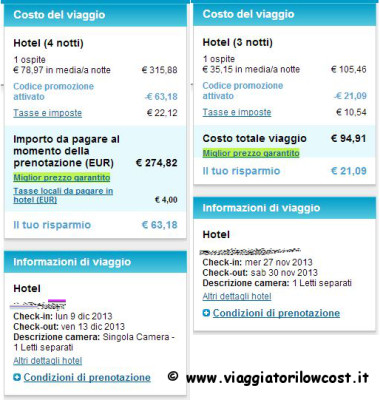 codice sconto hotel