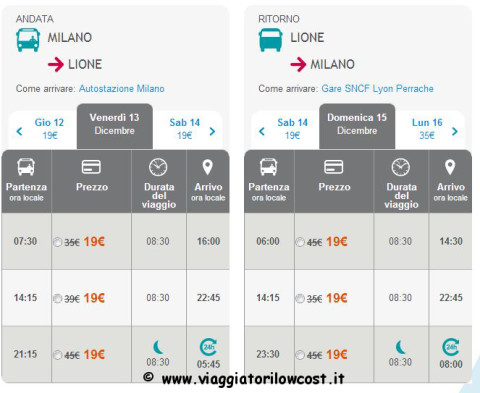 biglietti autobus low cost