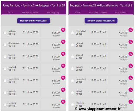 voli Wizzair low cost