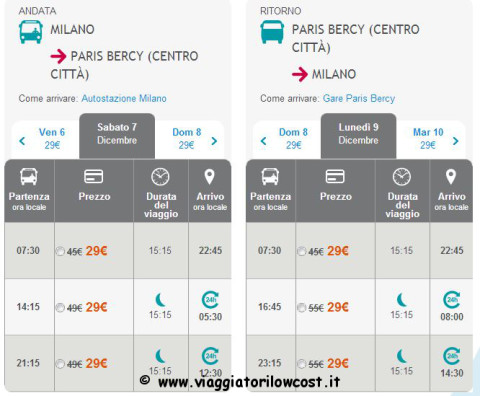 biglietti autobus low cost