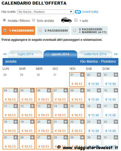 Offerta Traghetti Moby low cost