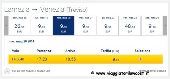 voli low cost Ryanair a 9 euro
