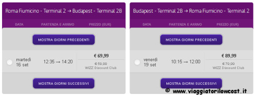 voli low cost wizzair 2x1