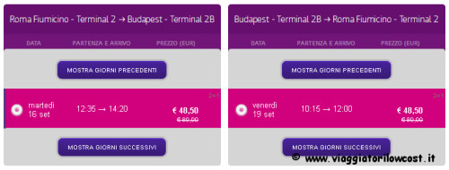 voli low cost wizzair 2x1