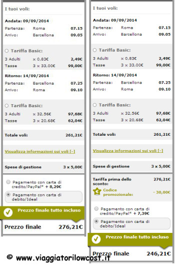 codice sconto Vueling Low Cost