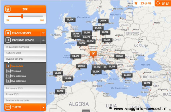 voli low cost EasyJet Italia e Europa