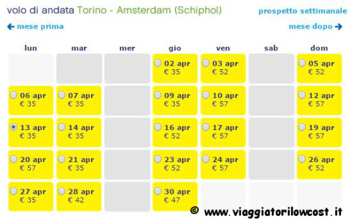 voli low cost per Parigi e Amsterdam