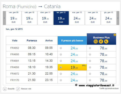 voli low cost Ryanair viaggi low cost