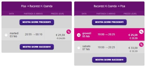 voli low cost per la Romania,promo di Wizzair