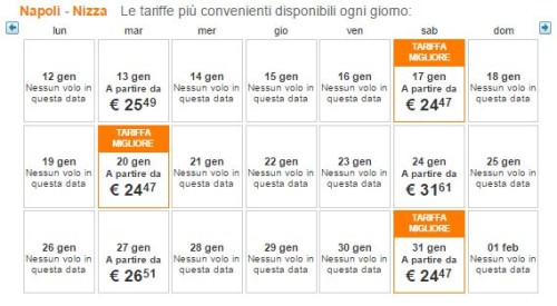 voli low cost da Napoli easyJet