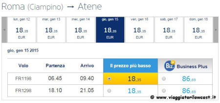 voli low cost da Roma per l'Europa