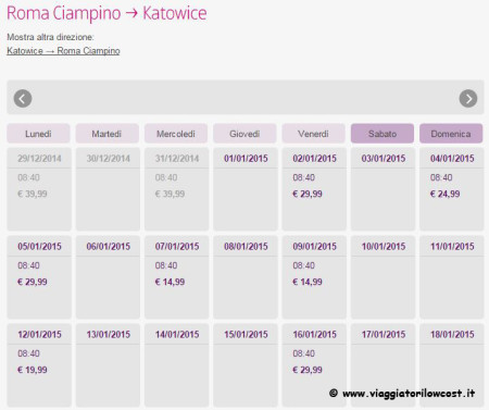 voli low cost da Roma per l'Europa