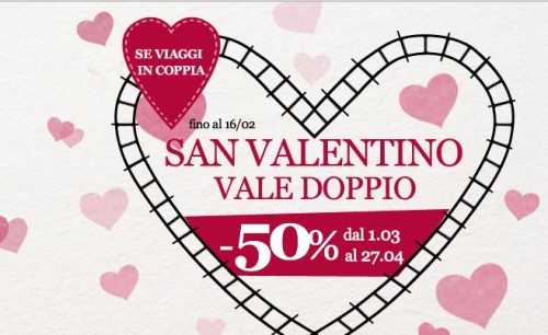 San Valentino Biglietti Italo scontati del 50%