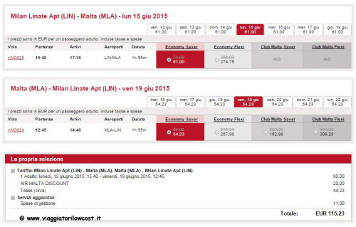 voli per Malta economici e low cost