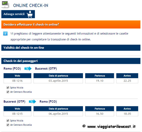 Come fare check-in online Blue Air