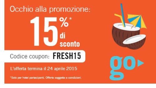 codice sconto Rates To Go Soggiorni 2015