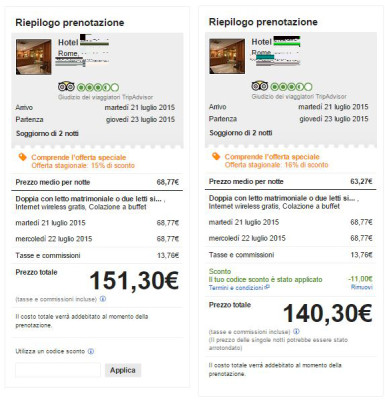 codice promo Venere Sconto Hotel 2015 2016