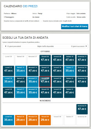 Biglietti low cost Milano Parigi in treno