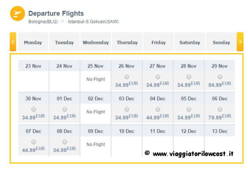 voli low cost per Istanbul da Bologna