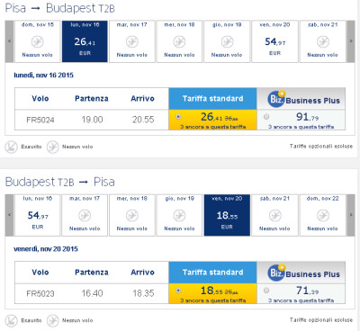 Voli low cost Ryanair per Budapest