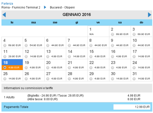 voli low cost per Bucarest da Roma