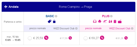 Voli low cost Roma Praga di Wizzair