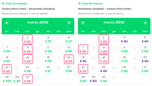 voli economici per Amsterdam da Venezia