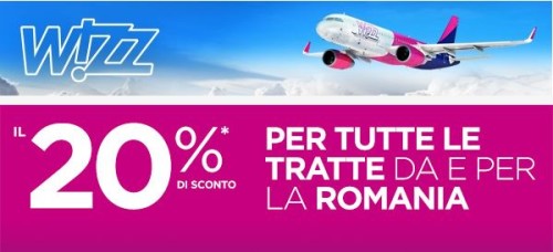 Promo Voli economici di di Wizzair per la Romania 