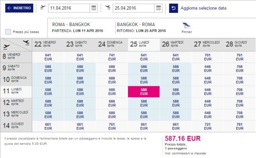 voli economici per Bangkok 2016