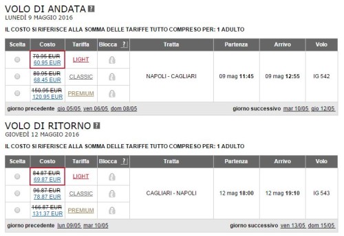 Voli Economici Meridiana Napoli Cagliari 2016