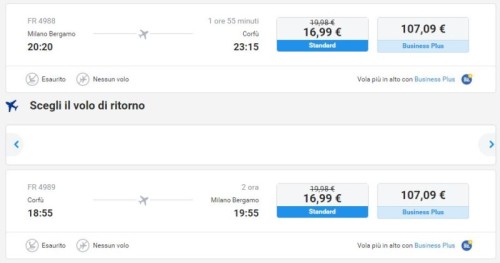 Ryanair Voli Milano Corfù economici per il 2016