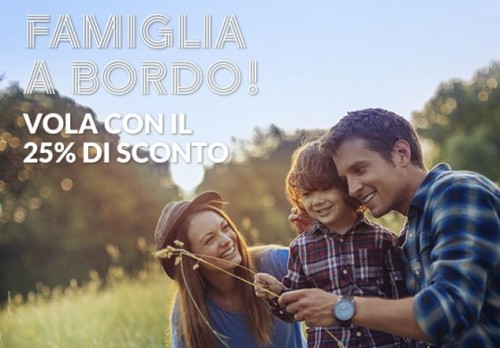 promo voli Alitalia con sconto famiglia del 25%