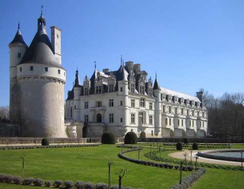 Giardini del Castello di Chenonceau nella Valle della Loira