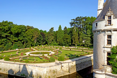 Giardini del Castello di Chenonceau nella Valle della Loira