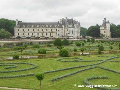 Giardini del Castello di Chenonceau nella Valle della Loira