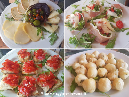 antipasti della Trattoria da Rita a Pozzuoli